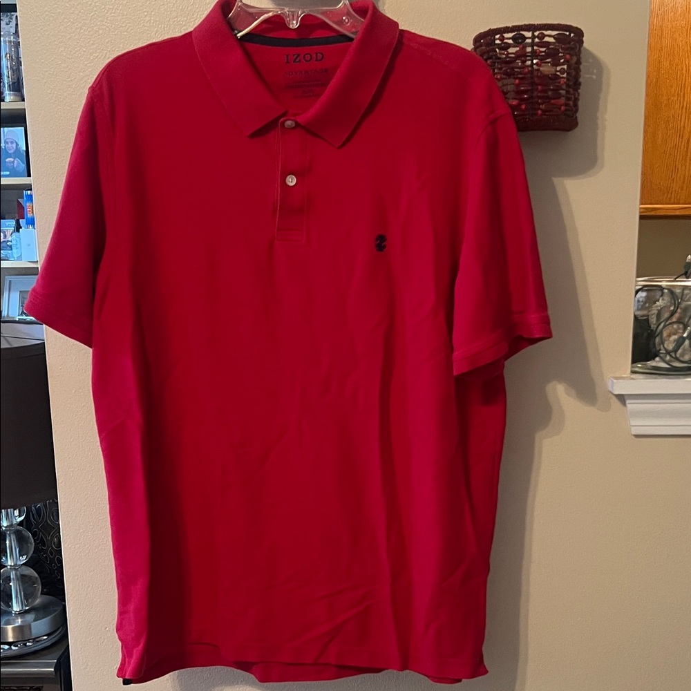 Izod Men's Vibrant Red Polo Shirt